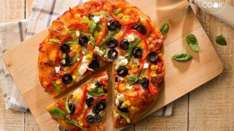 Somon fümeli karnabahar pizza Somon fümeli karnabahar pizza