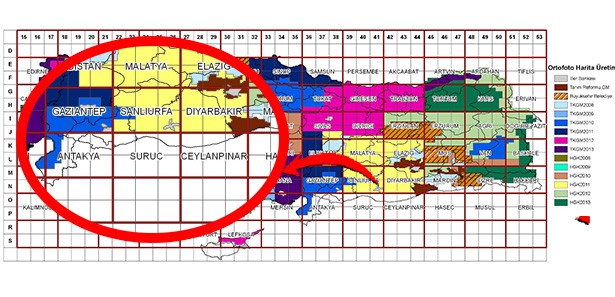 Suriye sınırı haritada boş kaldı Suriye sınırı haritada boş kaldı