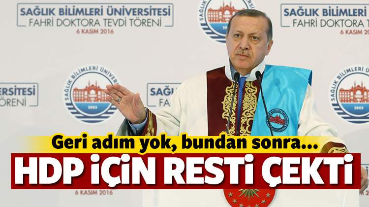 Cumhurbaşkanı Erdoğan'dan HDP açıklaması