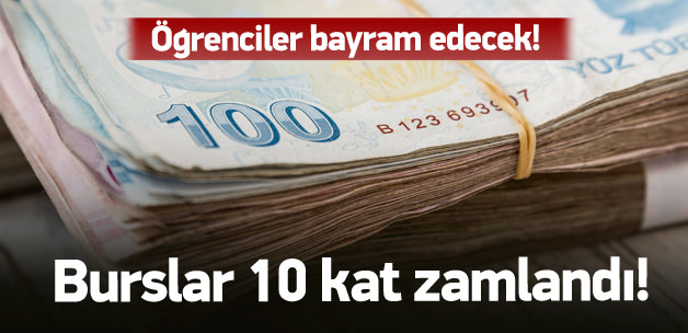 Öğrenci bursları 11 yılda 10 kat zamlandı