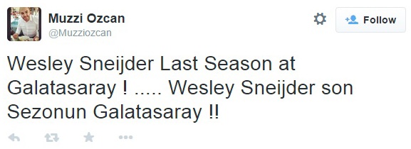Sneijder'in Galatasaray'da son senesi